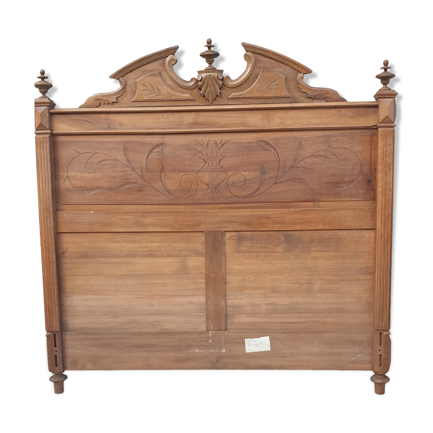 Old solid wood bed 140 / headboard
