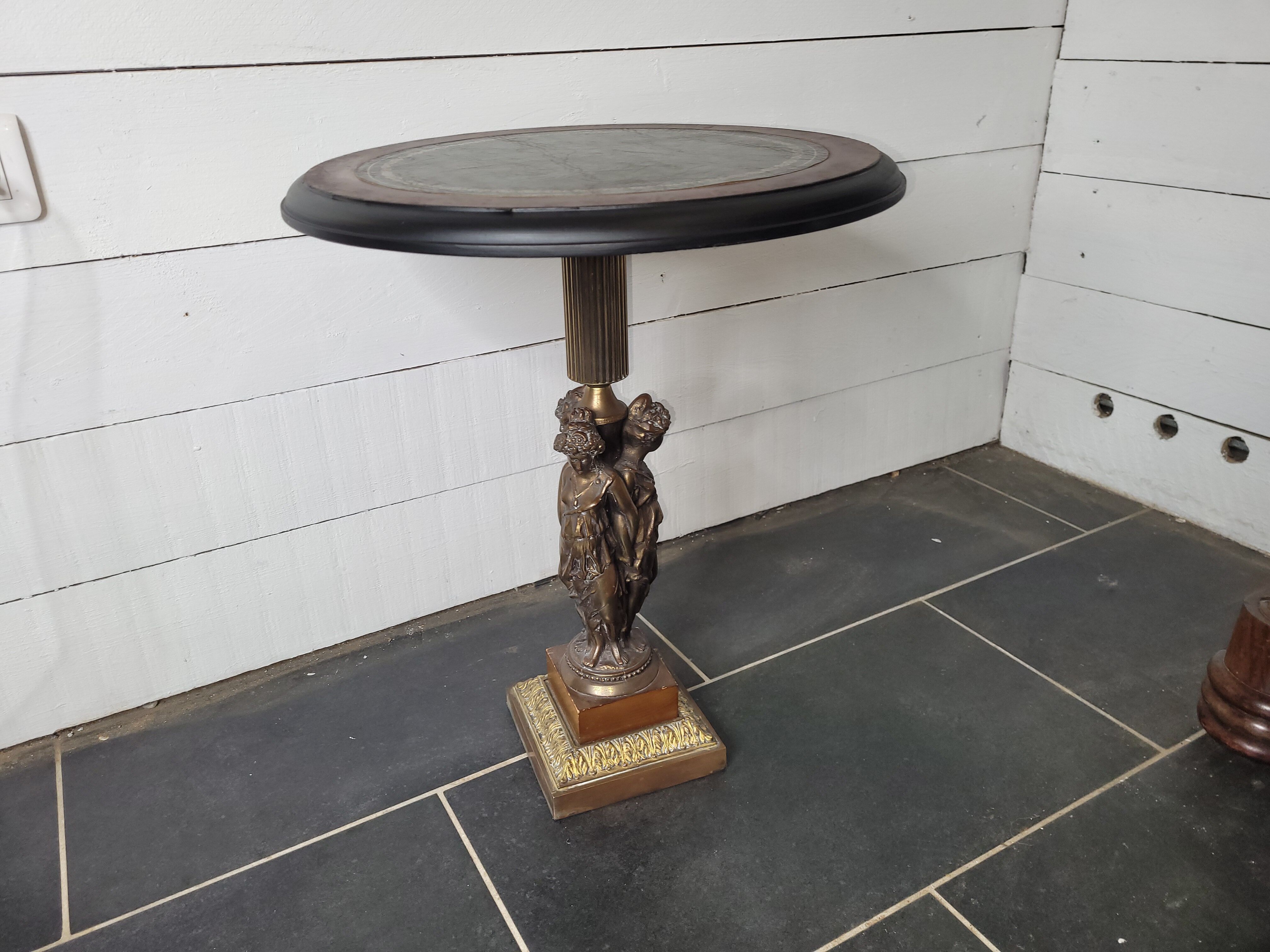 Table d'appoint style empire en bronze