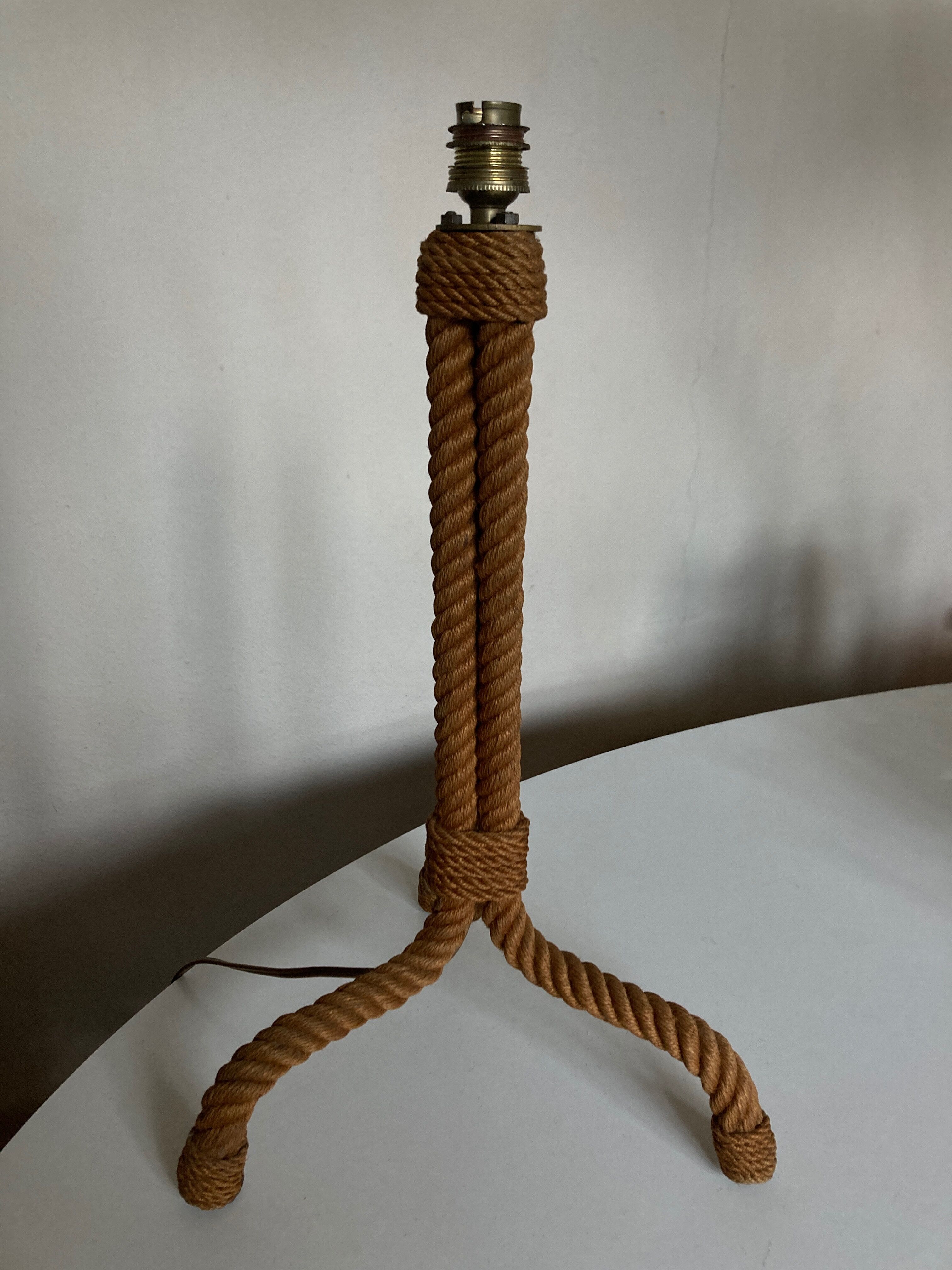 Living room lamp in braided rope 1950 Riviera