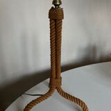 Living room lamp in braided rope 1950 Riviera