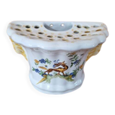 Bouquet holder or flower spike in Moustiers earthenware