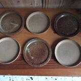 6 stoneware dessert plates