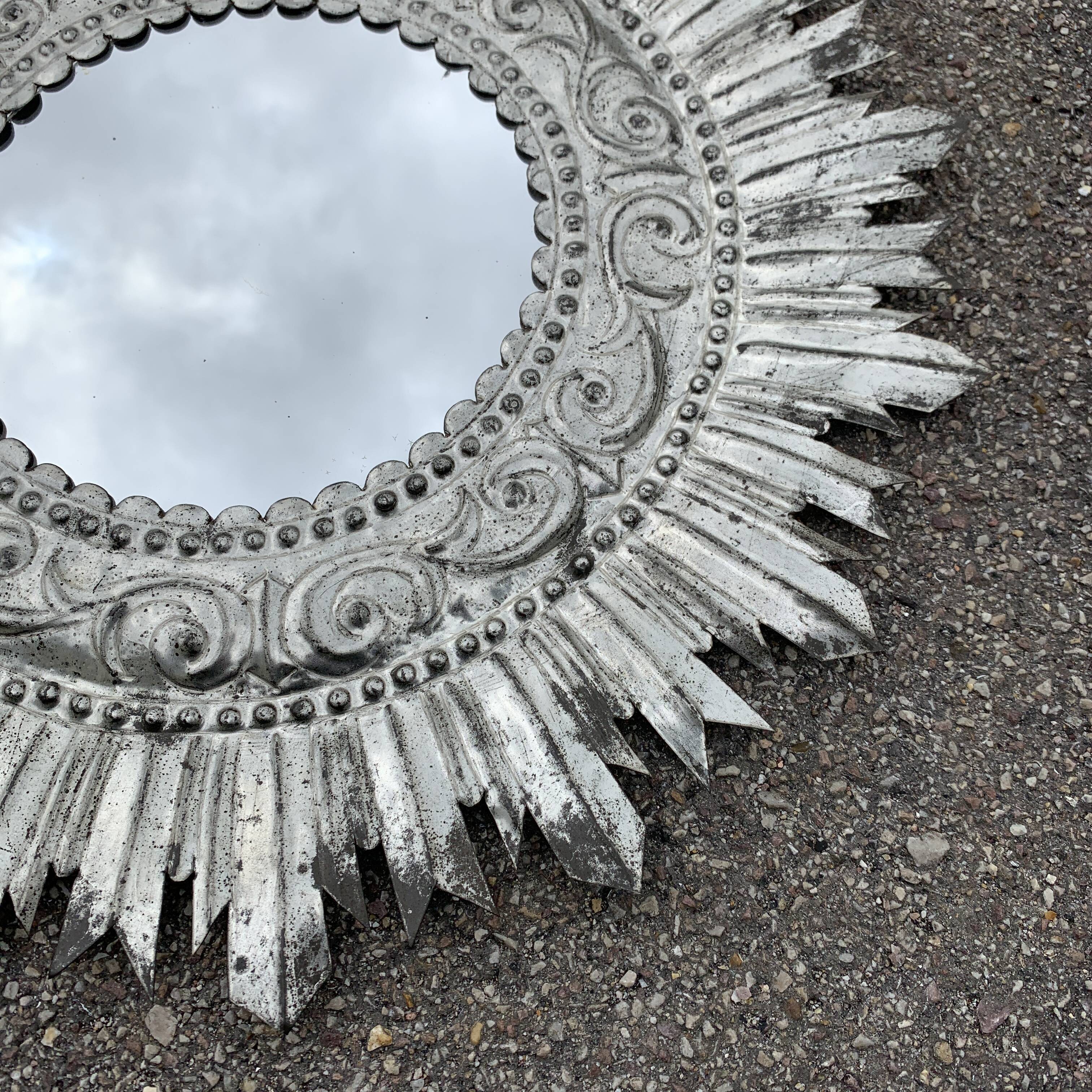 Tin sun mirror - 48cm