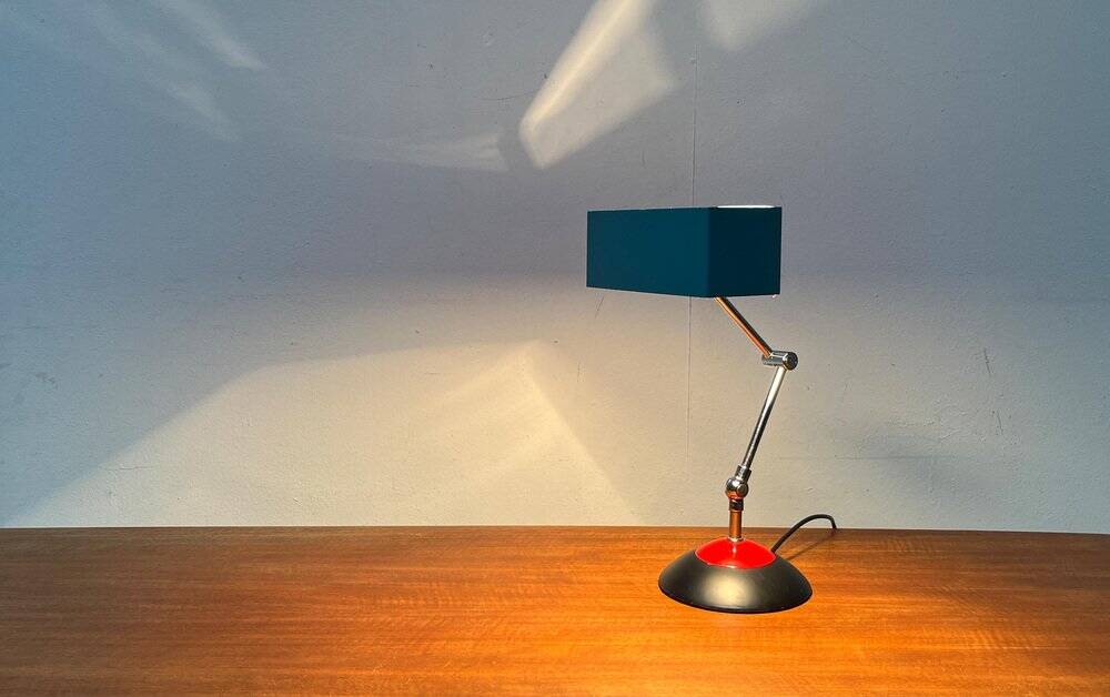 Lampe de table minimaliste de l'ère spatiale allemande du milieu du siècle par Hoffmeister Leuchten, années 1960