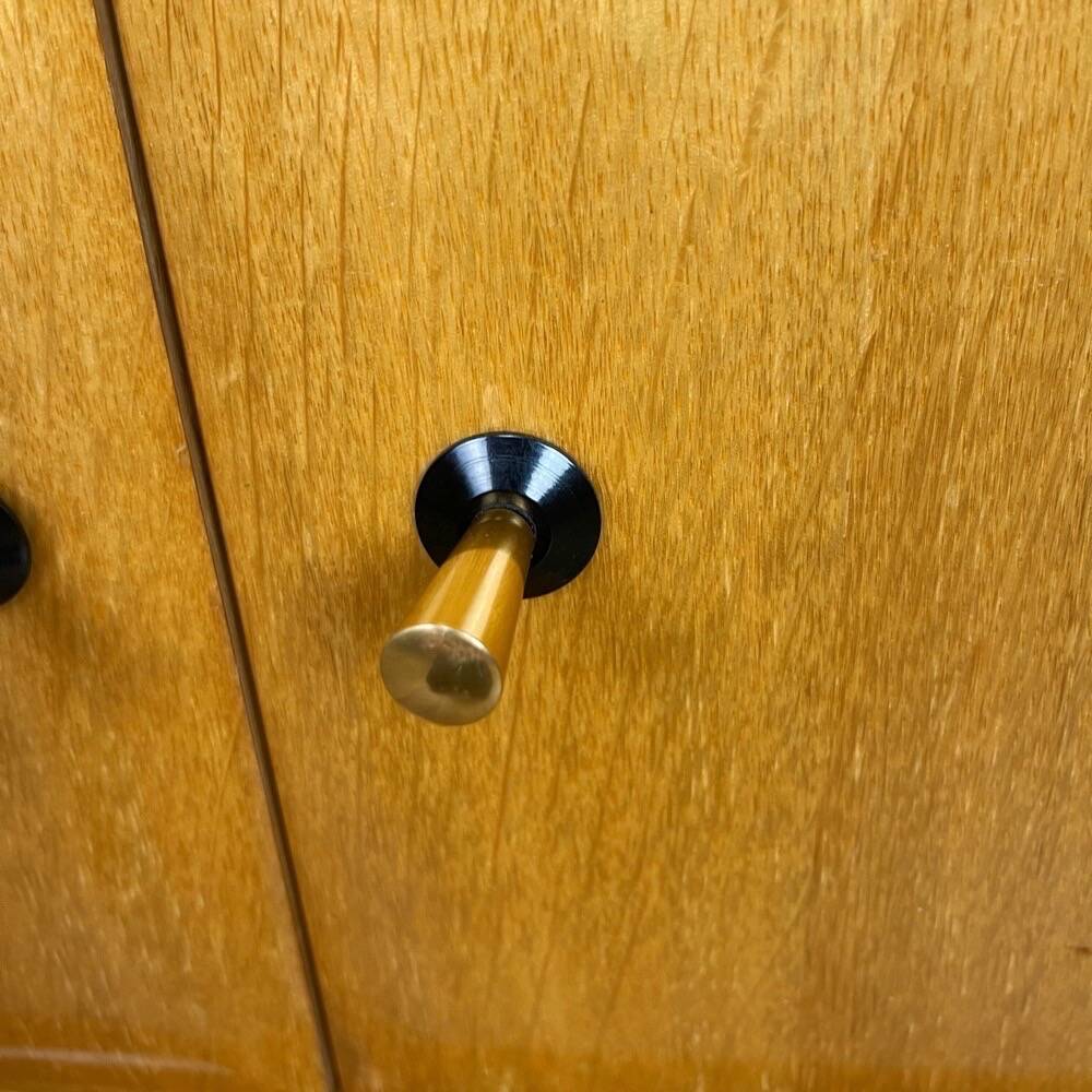 Large mid-century design wooden bedside table