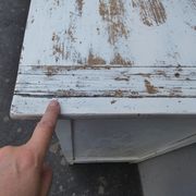 Old patinated wooden sideboard