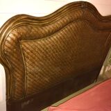 Braided headboard and exotic wood
