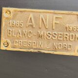 Old oak workbench cabinet with 1 door and 4 drawers