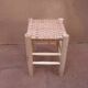 2 Tabouret en cuir et bois clair