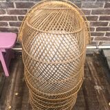 Vintage wicker cradle