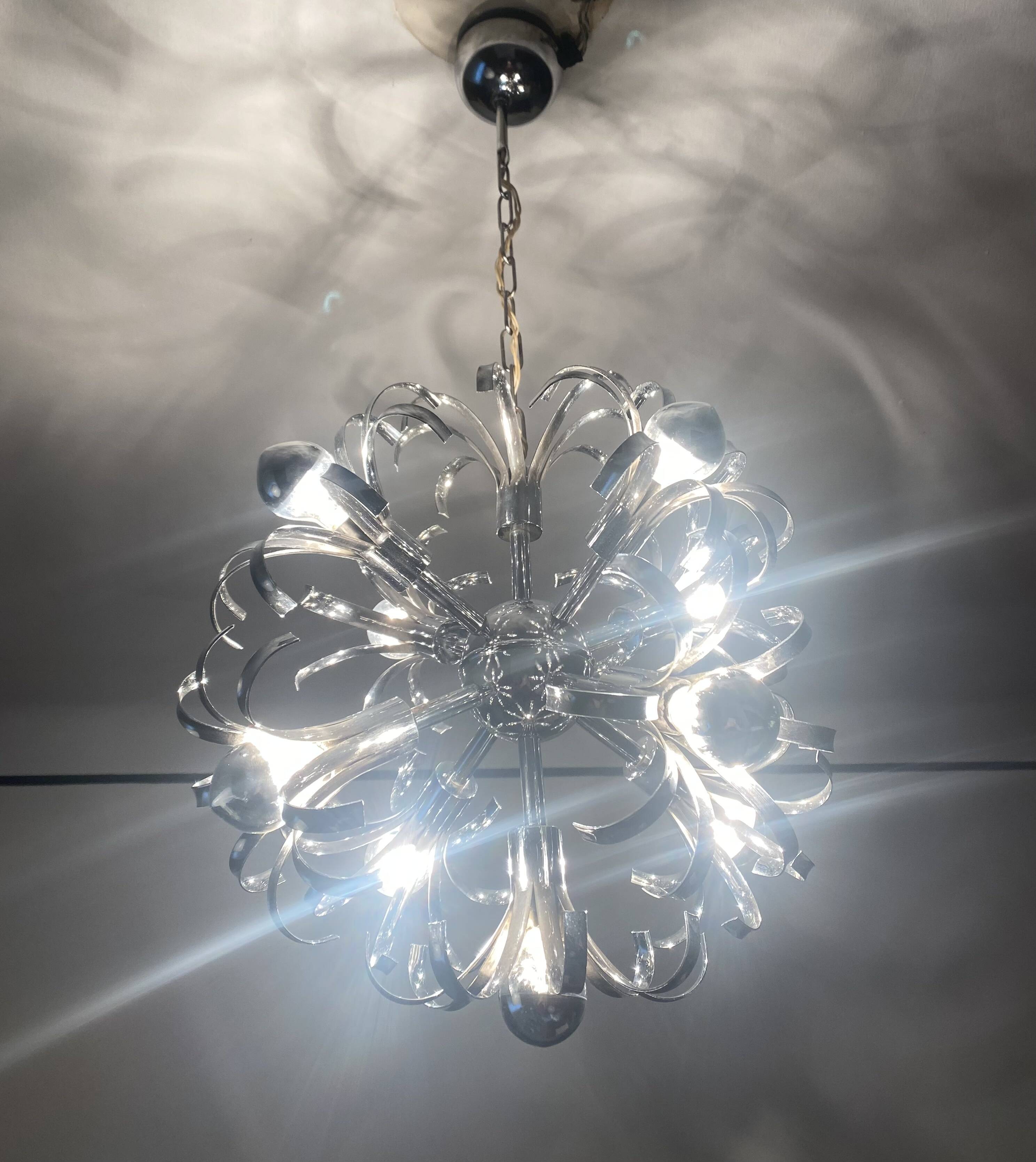 Lustre chromé vintage