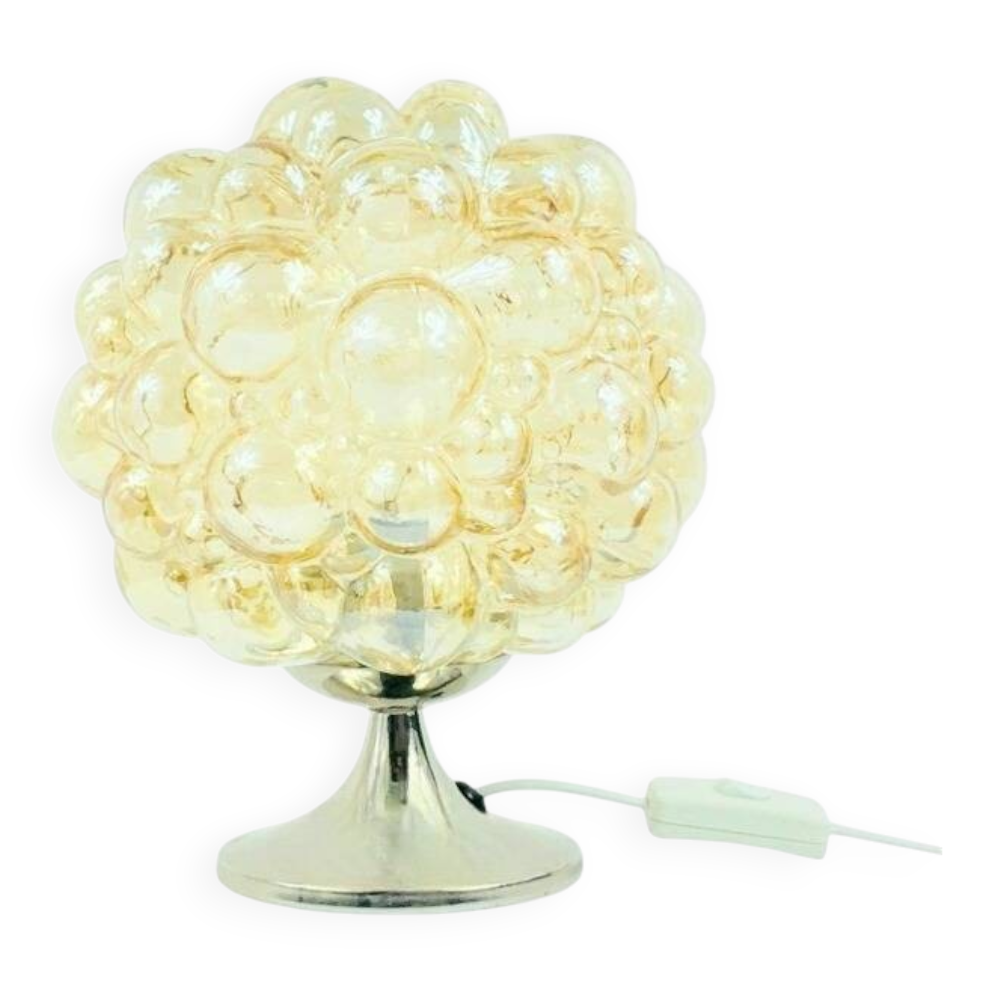 Mid-Century Modern Bubble Glass Table Lamp by Helena Tynell, Germany, 1960s