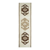 Tapis couloir vintage turc en laine et coton noué à la main des années 1970, 96x343.