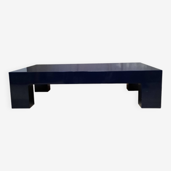 Blue lacquered coffee table