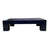 Blue lacquered coffee table