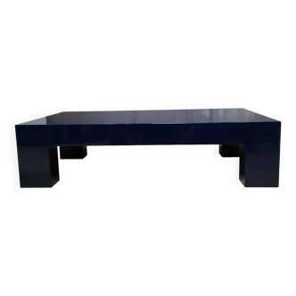 Blue lacquered coffee table