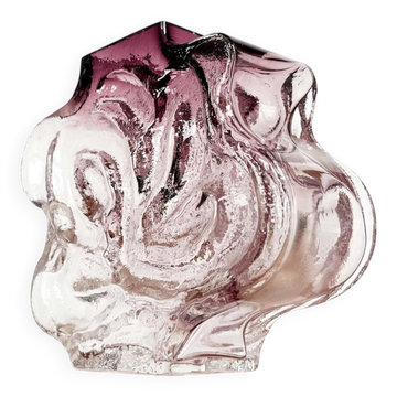 Vase en verre d'art moderne du milieu du siècle par Kai Blomqvist pour Kumela, Finlande, années 1960.