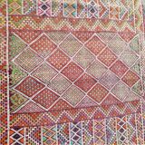 Old kilim handmade wool oriental rug - 150 x 81cm