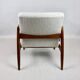 White Boucle GFM-64 armchair by Edmund Homa, 1970s