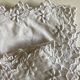 Pair of percale pillowcases embroidered festoons and daisies 1960