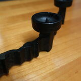 Black Chandelier 3 70s candles brutalist style