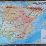Old MDI map Spain-Iberian Peninsula