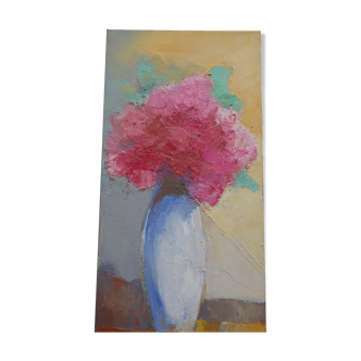 "Bouquet rose" oil painting.