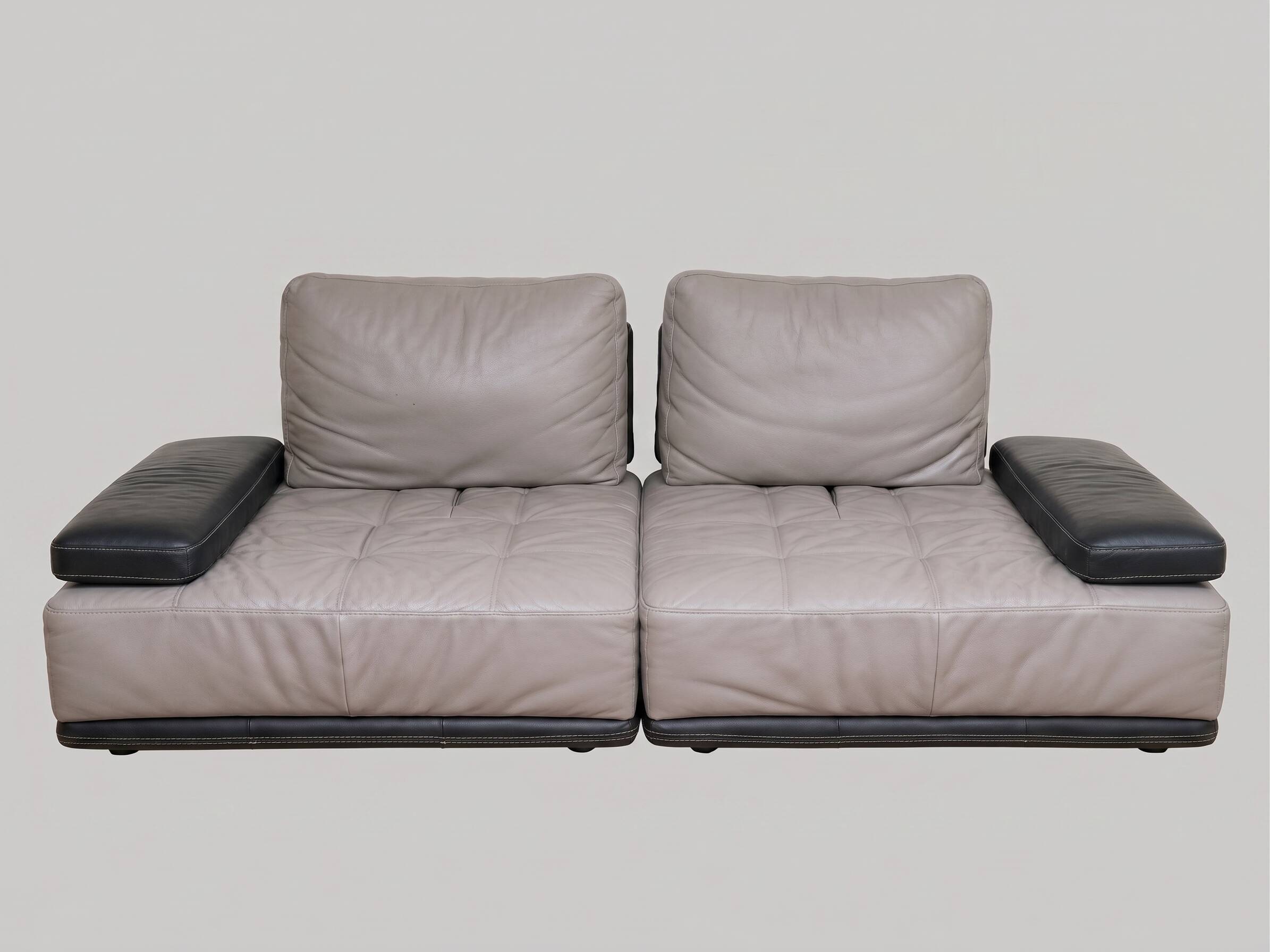 Canapé design en cuir bicolore – Très confortable