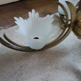 Lustre en laiton style art déco