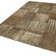 Handmade anatolian overdyed 196 cm x 302 cm brown patchwork carpet