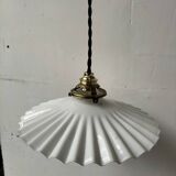 Opaline suspension with ceiling light