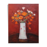 Painting by Nagao Usui "Bouquet of poppies"
