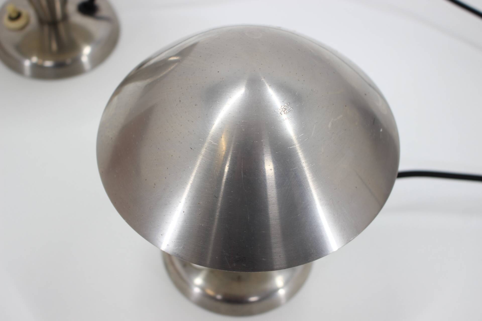 1930s Pair of  Chrome Plated Bauhaus Lamps, Czechoslovakia