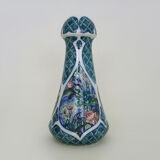 Art nouveau vase signed h gillieron floral decoration in earthenware