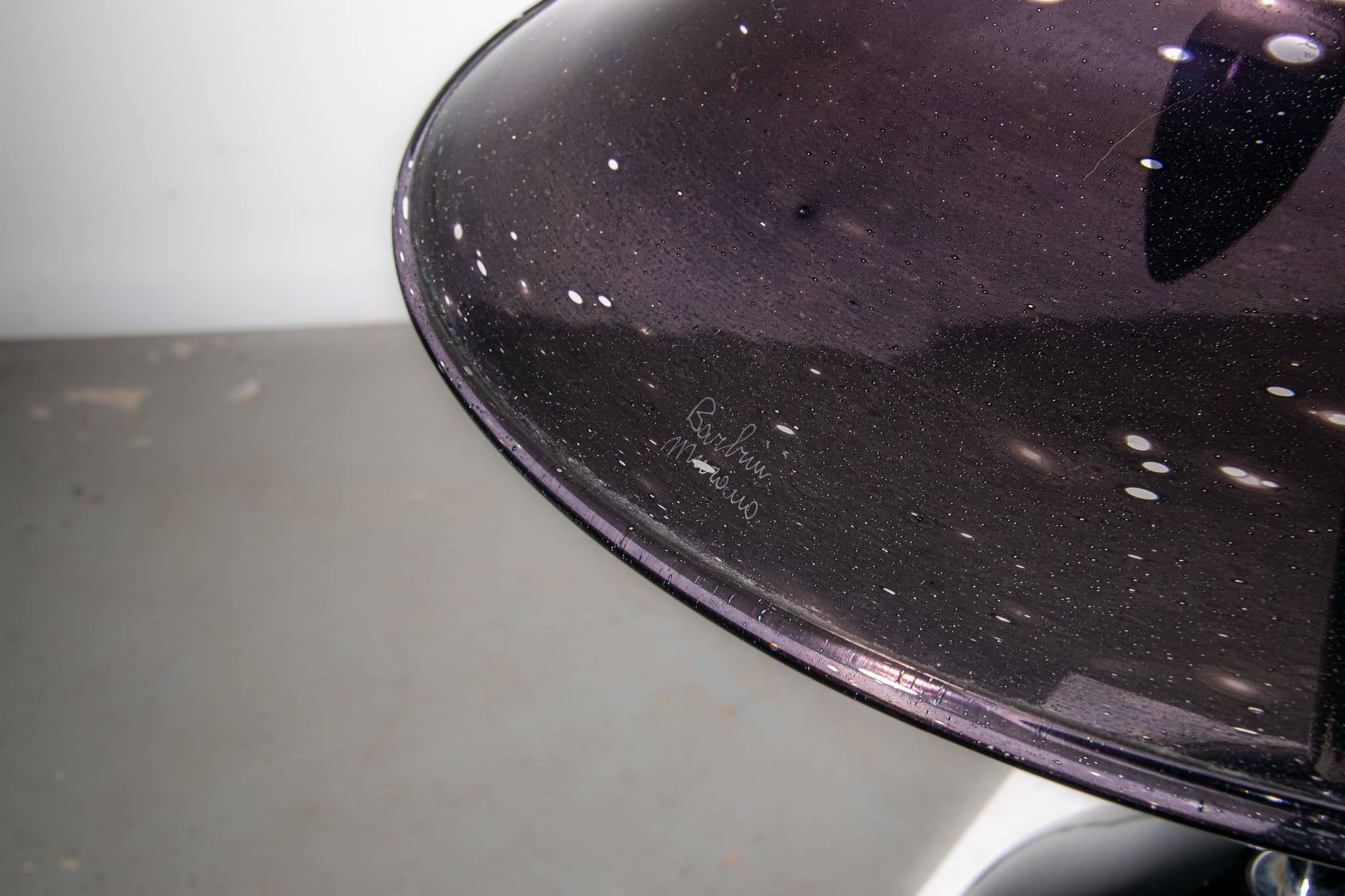 Afredo Barbini Murano glass table lamp circa 1980