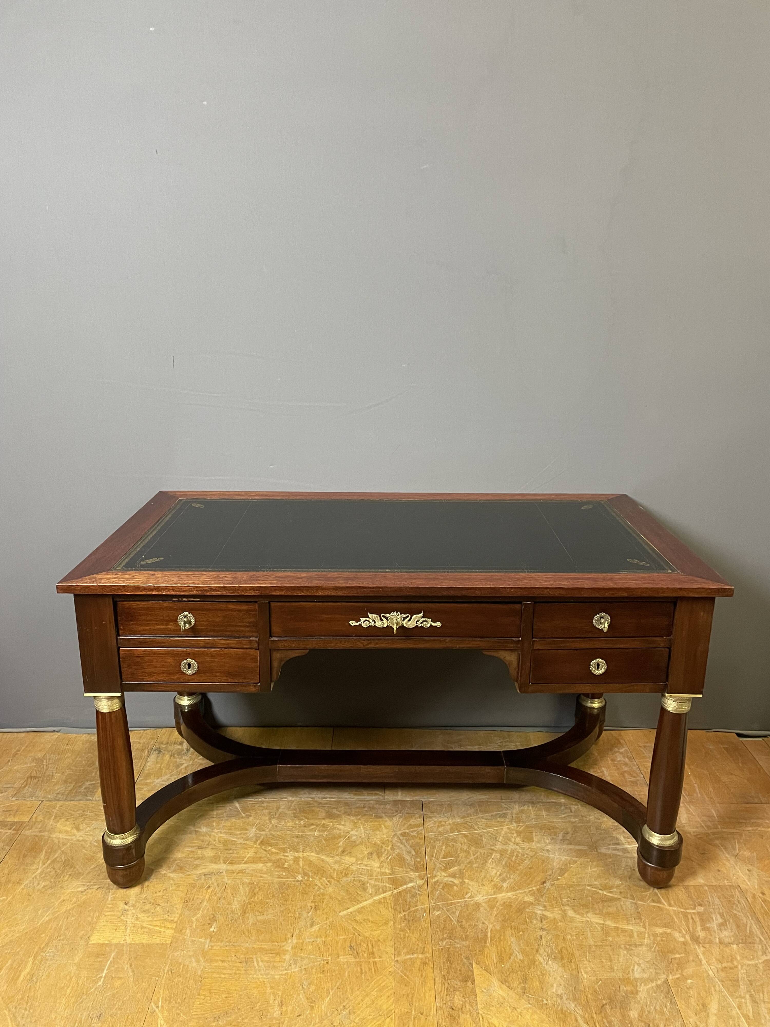 Empire style mahogany desk