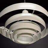 Satin white lacquered metal hanging from the 1960s