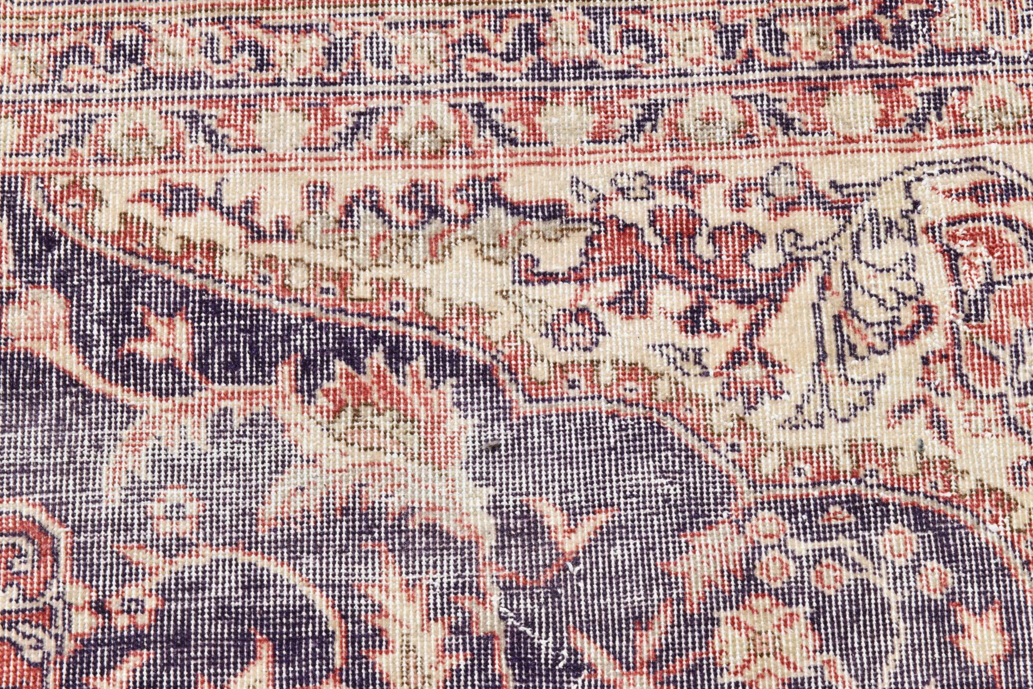 Navy Blue Orientel Style Vintage Persian Rug, 228x338 Cm
