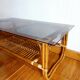 Vintage 1960s rattan coffee table