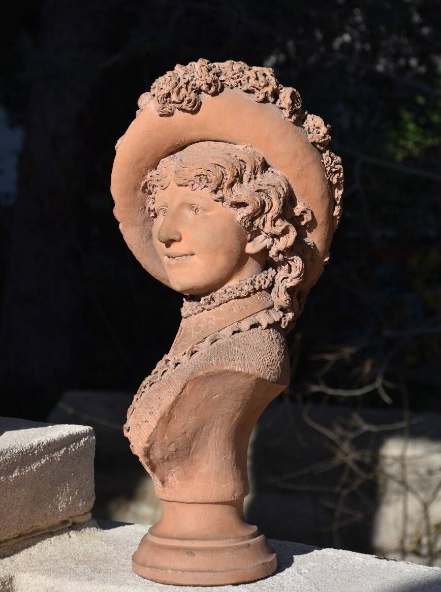 Victor Vermare, Woman Wearing a Feathered Hat (1883)