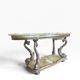 Vintage brass coffee table with onyx top.