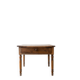 Rustic solid wood dining table with drawer
