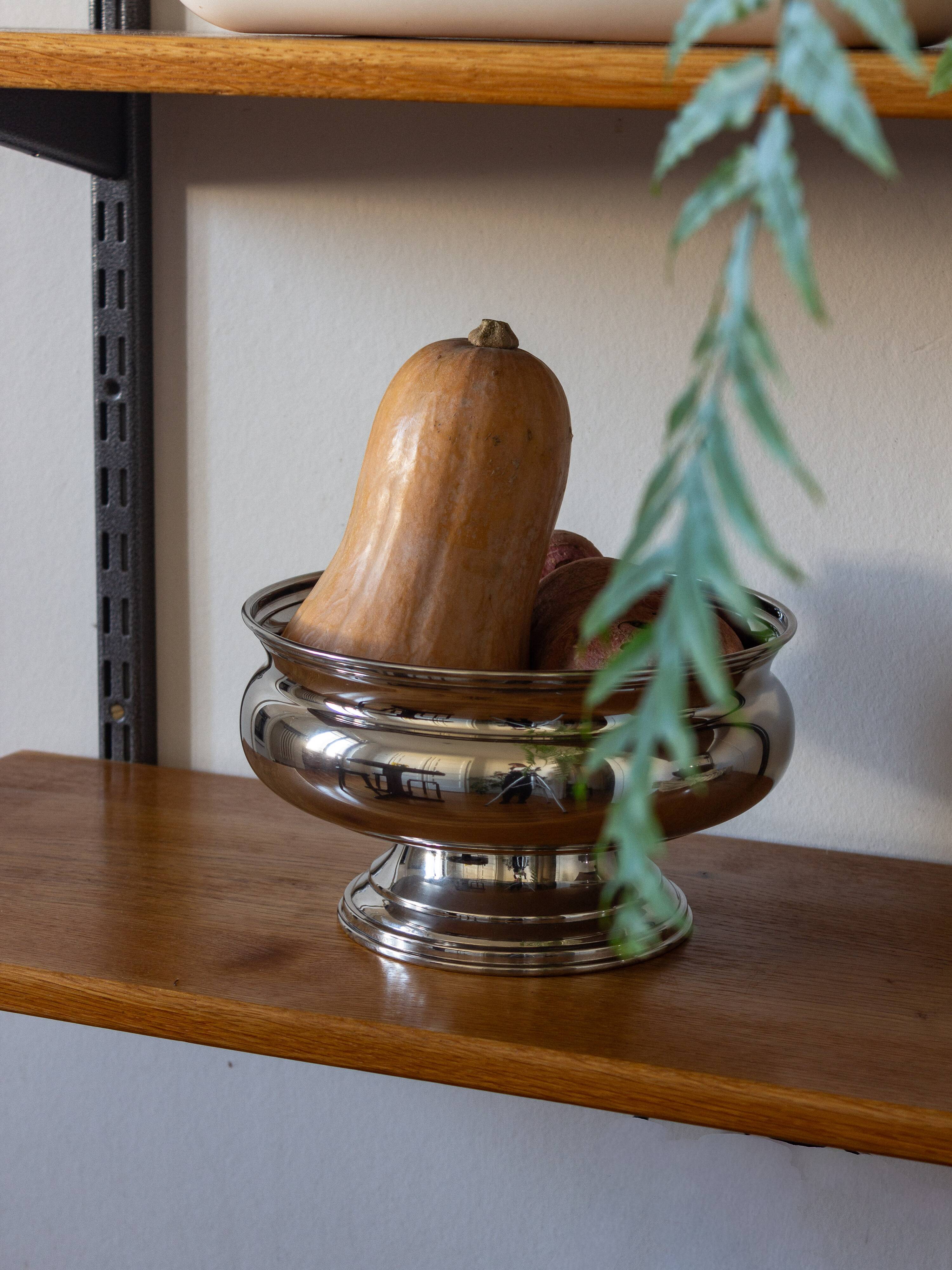 Vintage silver-plated champagne bowl – Italy, 1960s