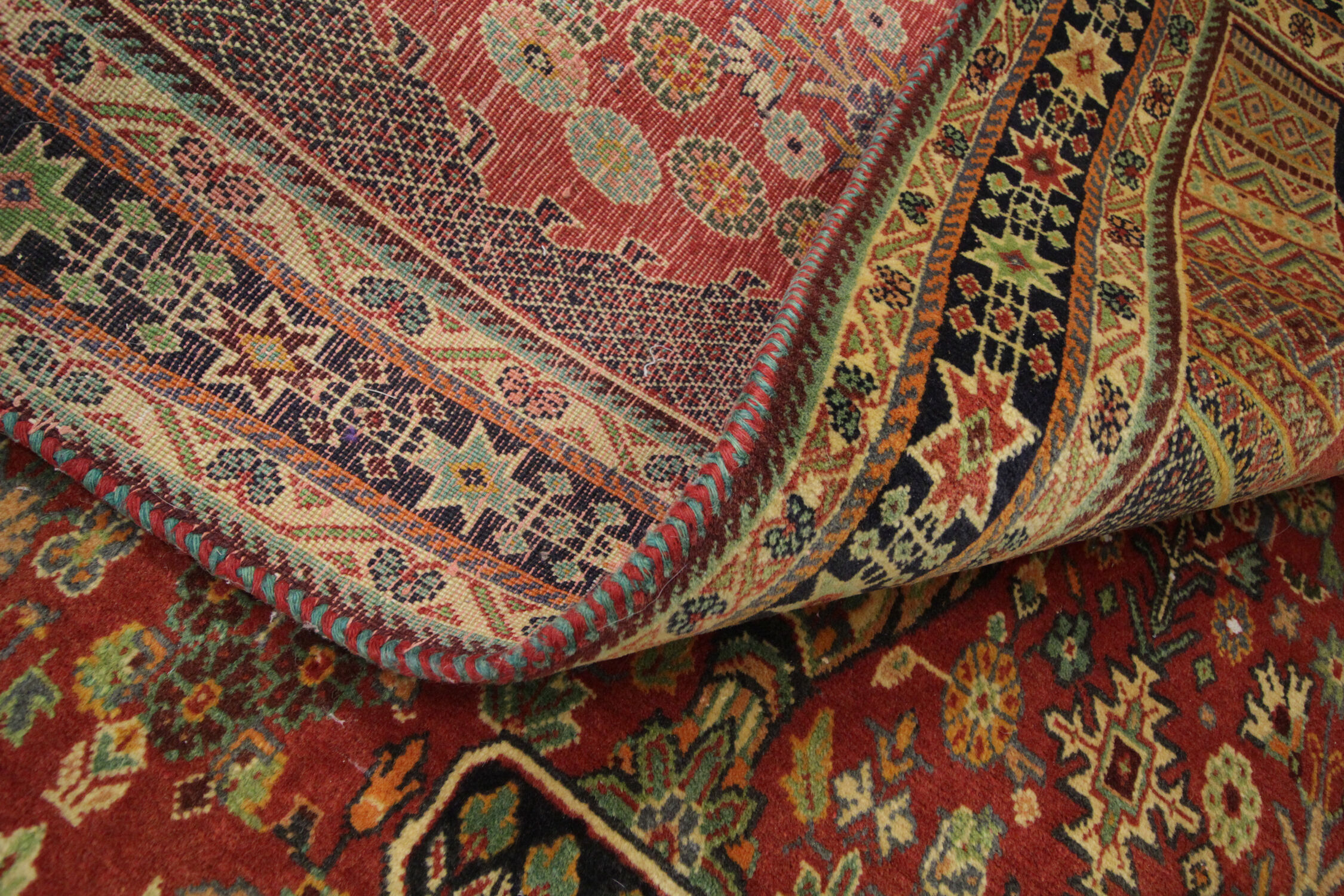 Handwoven Persian Qashqai Rug, Oriental Wool Shiraz Carpet- 157x240cm