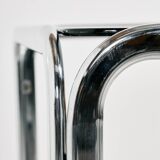 Italian chrome and leather dining set by Gastone Rinaldi, set of 7.