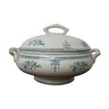 Old blue patterned soup