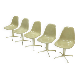Set of 5 La Fonda Dining Chairs by Charles & Ray Eames for Vitra Herman Mil