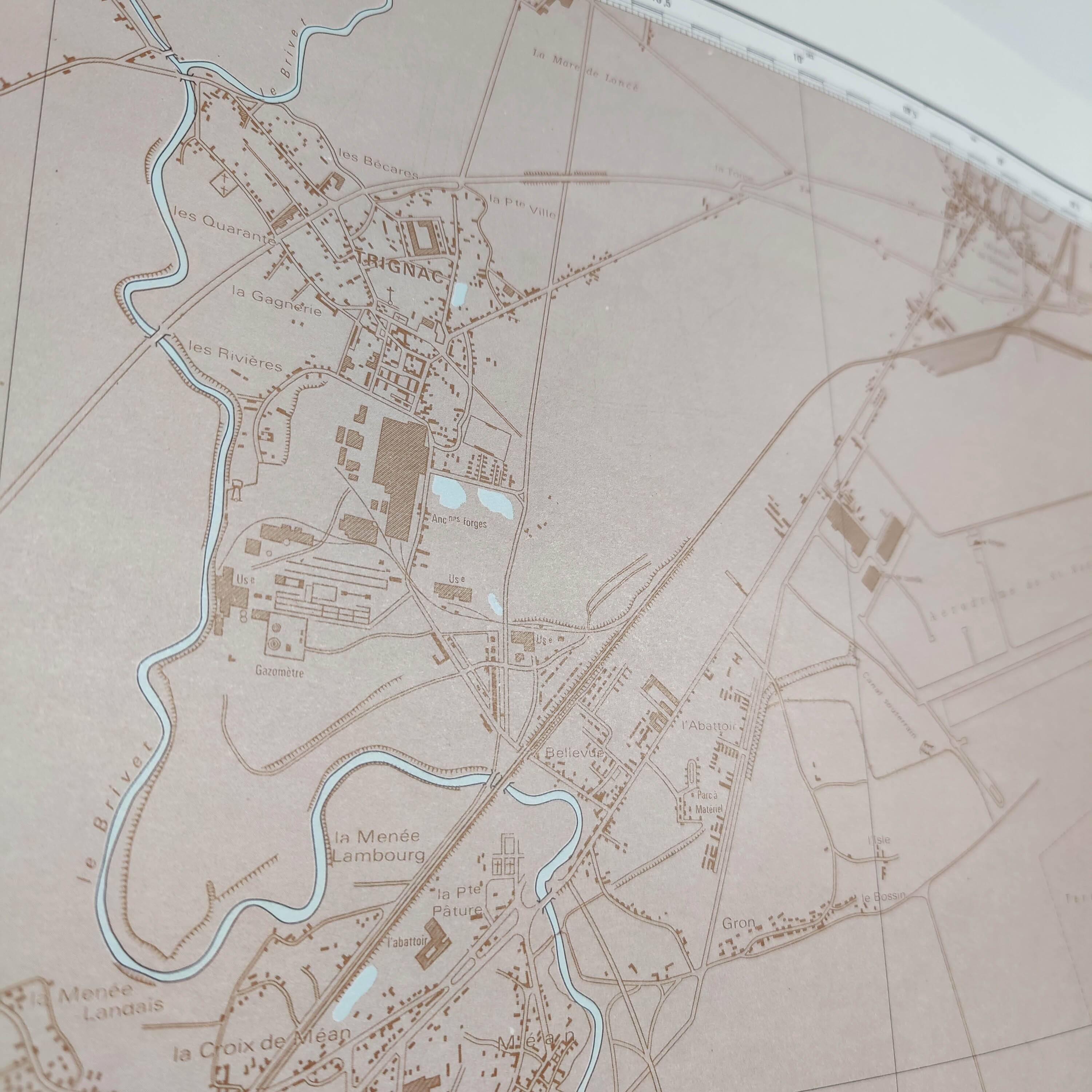 Map of the Loire estuary, west coast of France