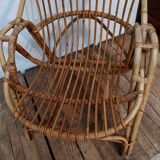 Vintage rattan armchair
