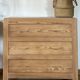 Vintage wooden commode with 3 drawers - tapered legs